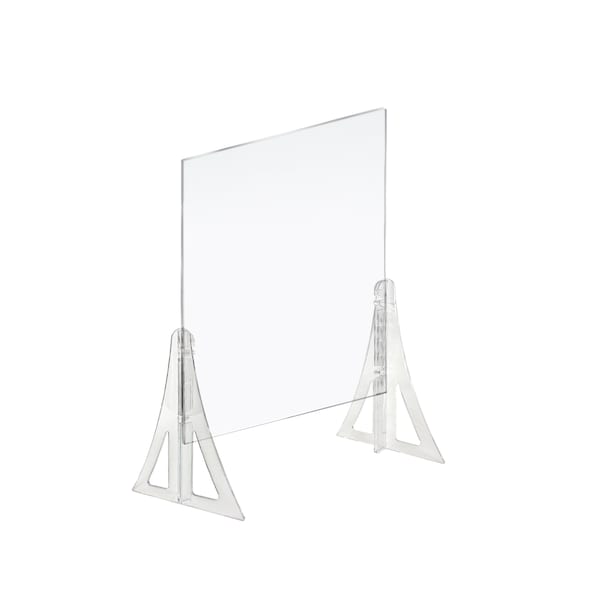 Adjustable Acrylic Plexiglass 31.5" x 23.5" W/ Support Stands, PK2